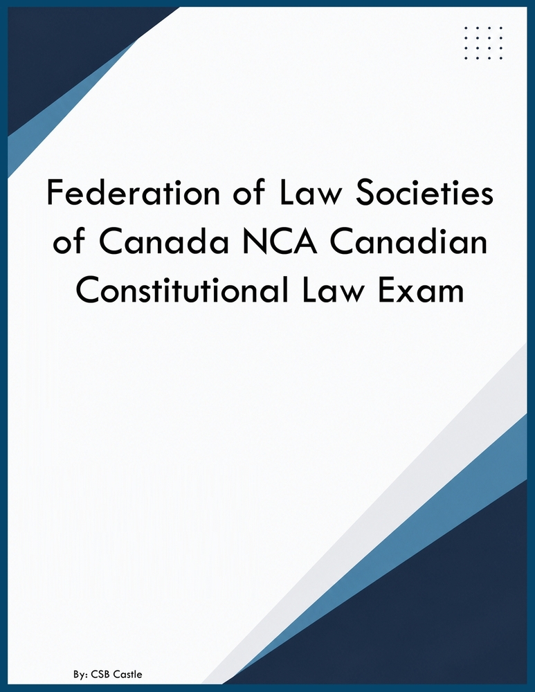 Federation of Law Societies of Canada NCA Canadian Constitutional Law Exam cover