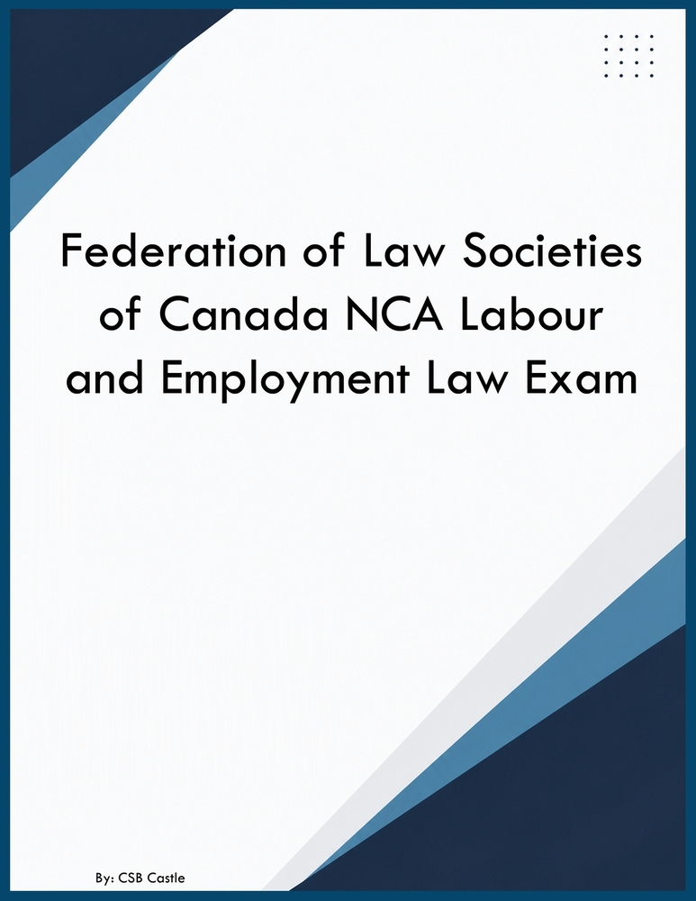 Federation of Law Societies of Canada NCA Labour and Employment Law Exam cover