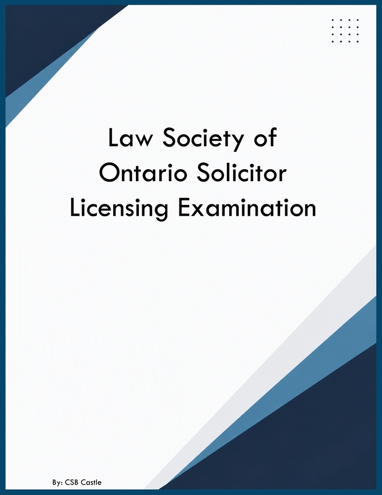 Law Society of Ontario Solicitor Licensing Examination cover