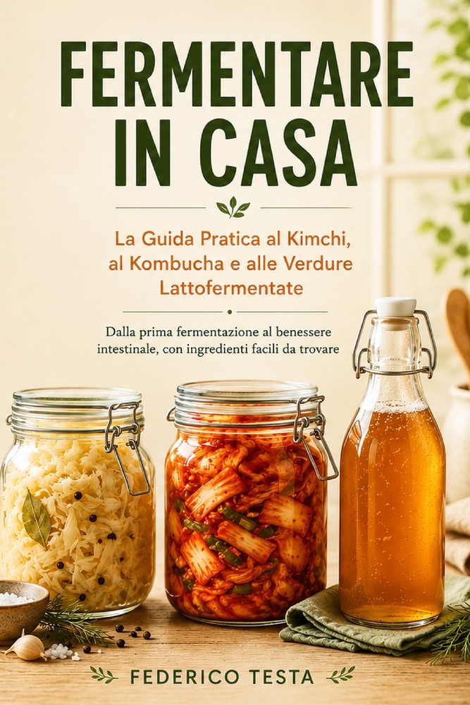 Fermentare in Casa: Dalla prima fermentazione al benessere intestinale, con ingredienti facili da trovare cover