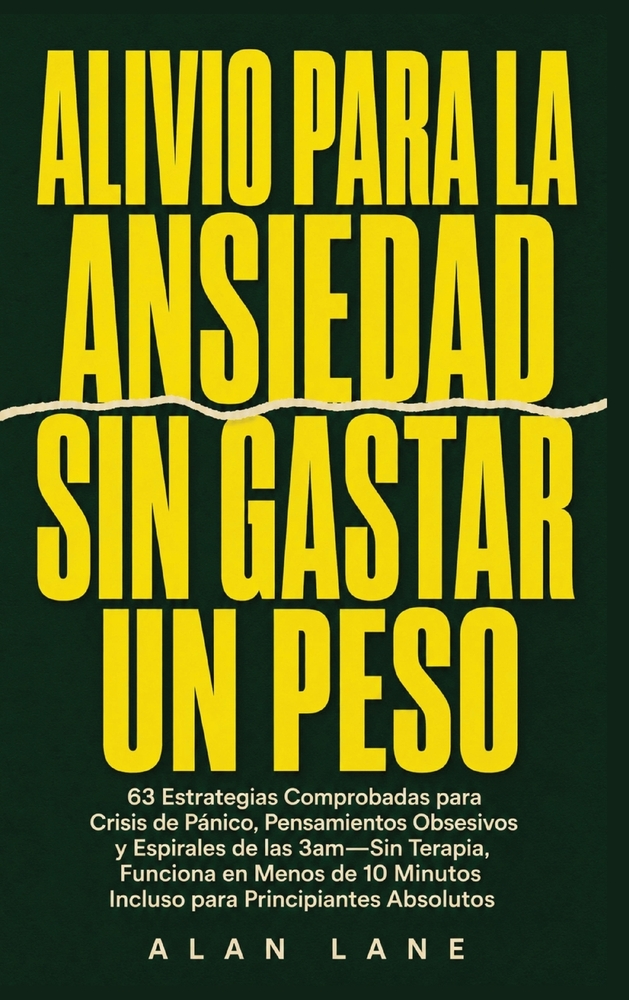 Alivio Para La Ansiedad Sin Gastar Un Peso: 63 Estrategias Comprobadas para Crisis de Pánico, Pensamientos Obsesivos y Espirales de las 3am-Sin Terapi cover