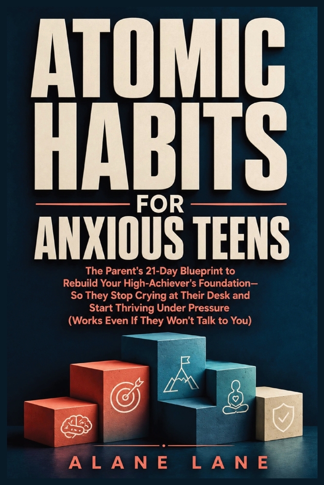 Atomic Habits for Anxious Teens: The Parent's 21-Day Blueprint to Rebuild Your High-Achiever's Foundation-So They Stop Crying at Their Desk and Start cover