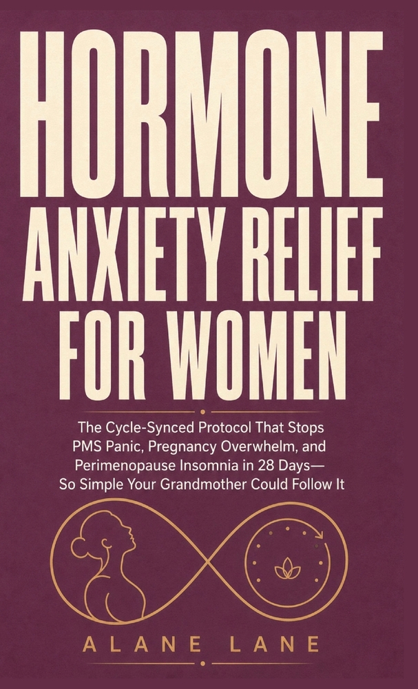 Hormone Anxiety Relief for Women: The Cycle-Synced Protocol That Stops PMS Panic, Pregnancy Overwhelm, and Perimenopause Insomnia in 28 Days-So Simple cover