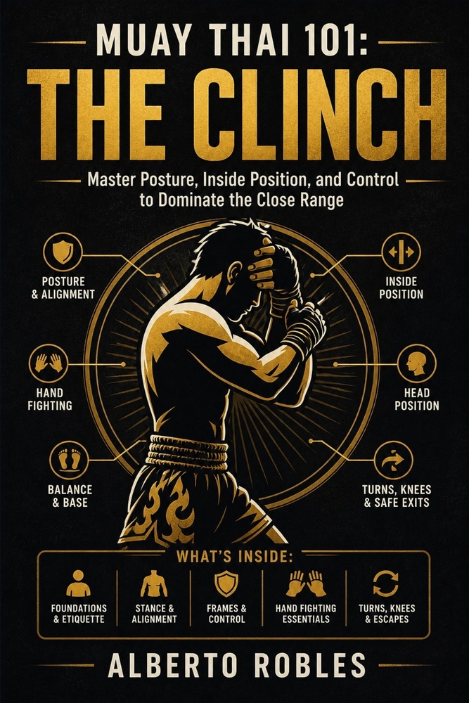 Muay Thai 101:The Clinch: Learn Posture, Hand Fighting, Control, Knees, Off-Balancing, Escapes, and Progressive Drills for Close-Range Muay Tha cover