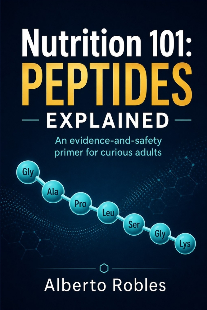 Nutrition 101：Peptides Explained: What Peptides Are, How They Work, Where They Appear, and How to Evaluate Food, Supplement, Skincare, GLP-1, a cover