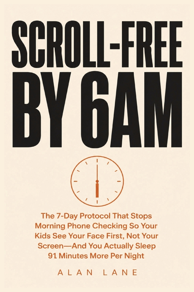 Scroll-Free by 6am: The 7-Day Protocol That Stops Morning Phone Checking So Your Kids See Your Face First, Not Your Screen - And You Actually Sleep 91 cover