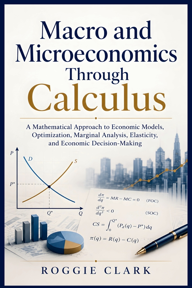 Macro and Microeconomics Through Calculus: A Mathematical Approach to Economic Models, Optimization, Marginal Analysis, Elasticity, and Economic Decis cover