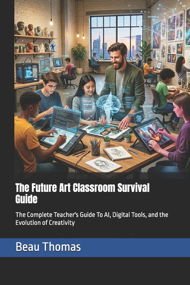 The Future Art Classroom Survival Guide: The Complete Teacher's Guide To AI, Digital Tools, and the Evolution of Creativity cover