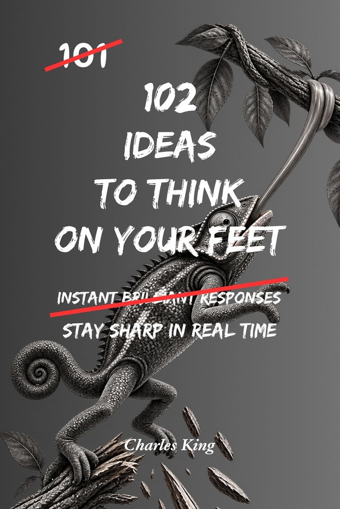 102 Ideas To Think On Your Feet: No Perfect Answers. No Instant Confidence. Simple Everyday Ideas To Respond Faster, Stay Clear, and Think On Your Fee cover