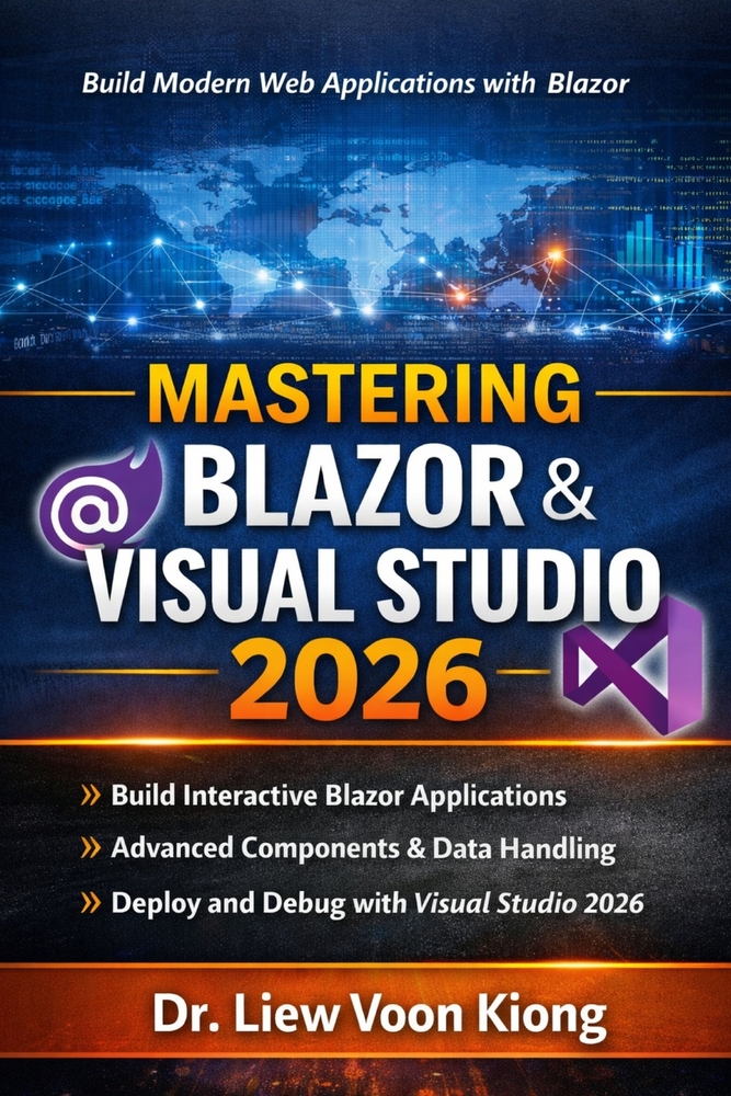 Mastering Blazer with Visual Studio 2026: Build Interactive Web Apps with C#, Razor Components, WebAssembly, Server, and .NET 10 cover