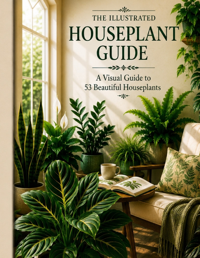 The Illustrated Houseplant Guide: A Visual Guide to 53 Beautiful Houseplants cover