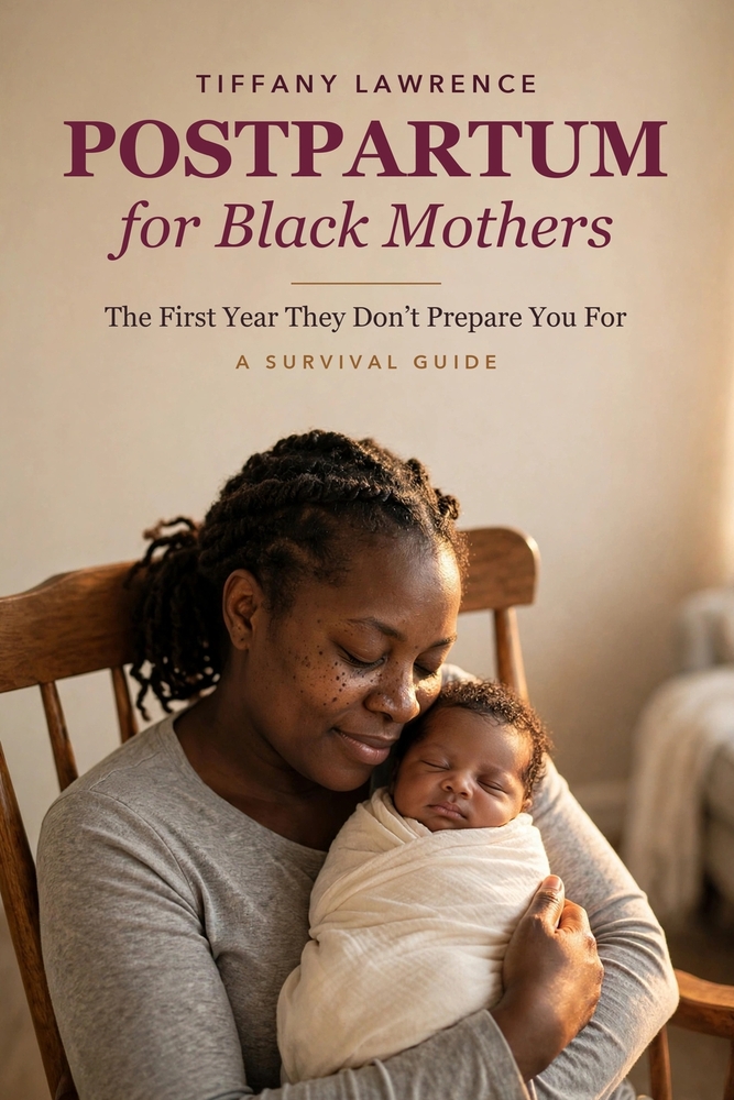 Postpartum for Black Mothers: The First Year They Don't Prepare You For - A Survival Guide for Black Women Through Birth Recovery, Postpartum Depressi cover