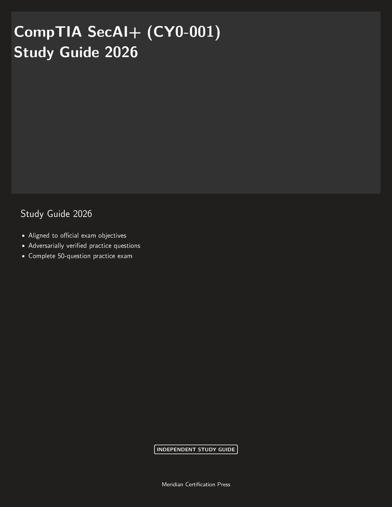 CompTIA SecAI+ (CY0-001) Study Guide 2026 cover