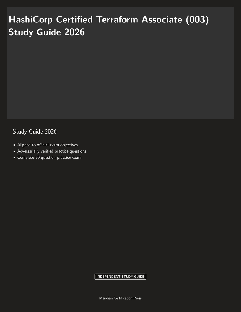 HashiCorp Certified Terraform Associate (003) Study Guide 2026 cover