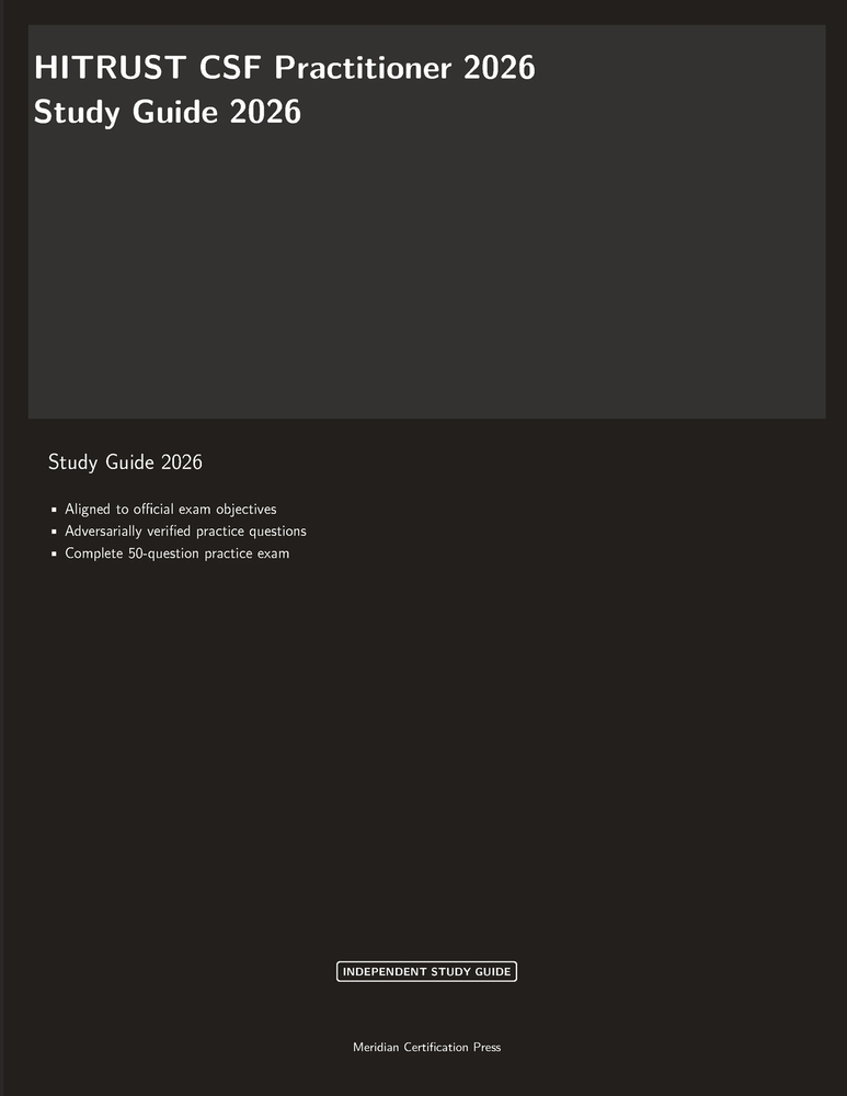 HITRUST CSF Practitioner 2026 Study Guide cover