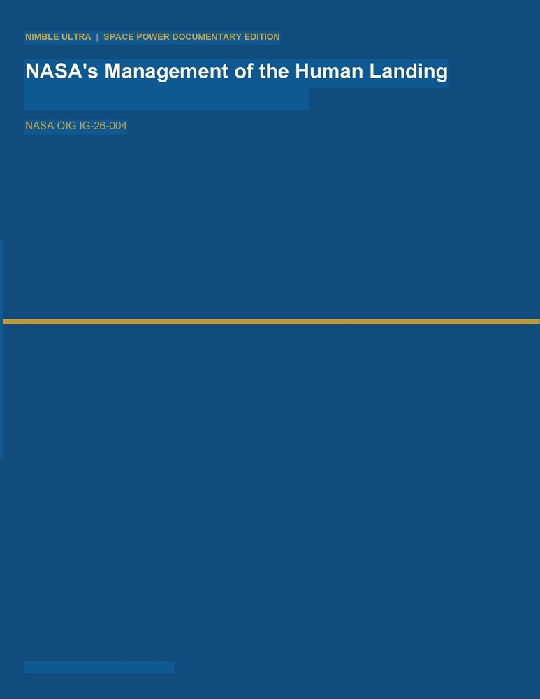 NASA's Management of the Human Landing System Contracts (IG-26-004) cover