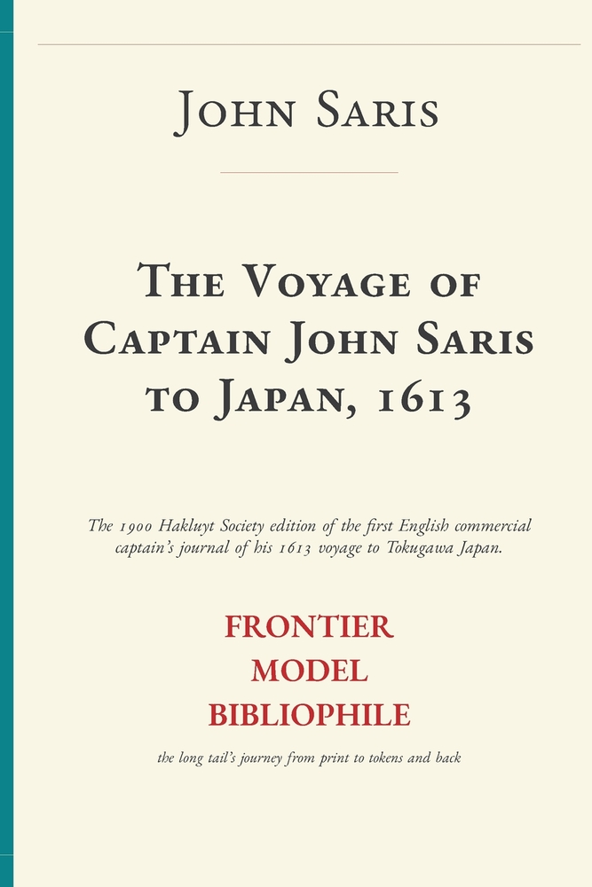The Voyage of Captain John Saris to Japan, 1613 cover