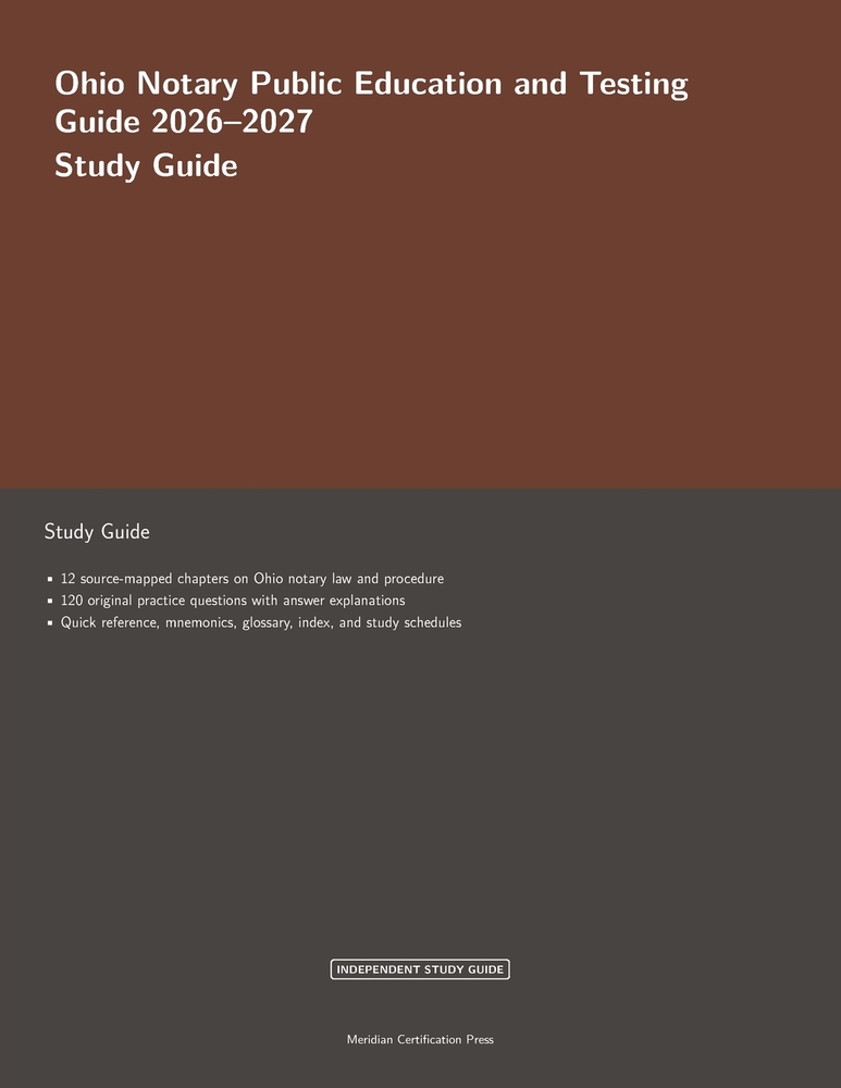 Ohio Notary Public Education and Testing Guide 2026-2027 cover