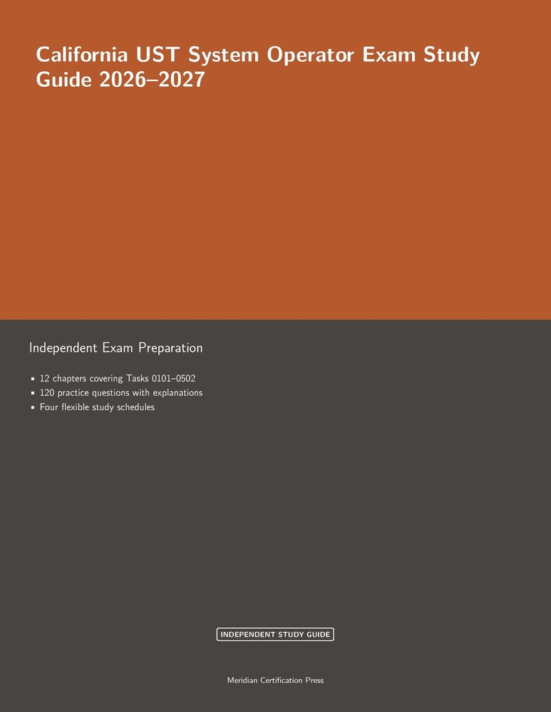 California UST System Operator Exam Study Guide 2026-2027 cover