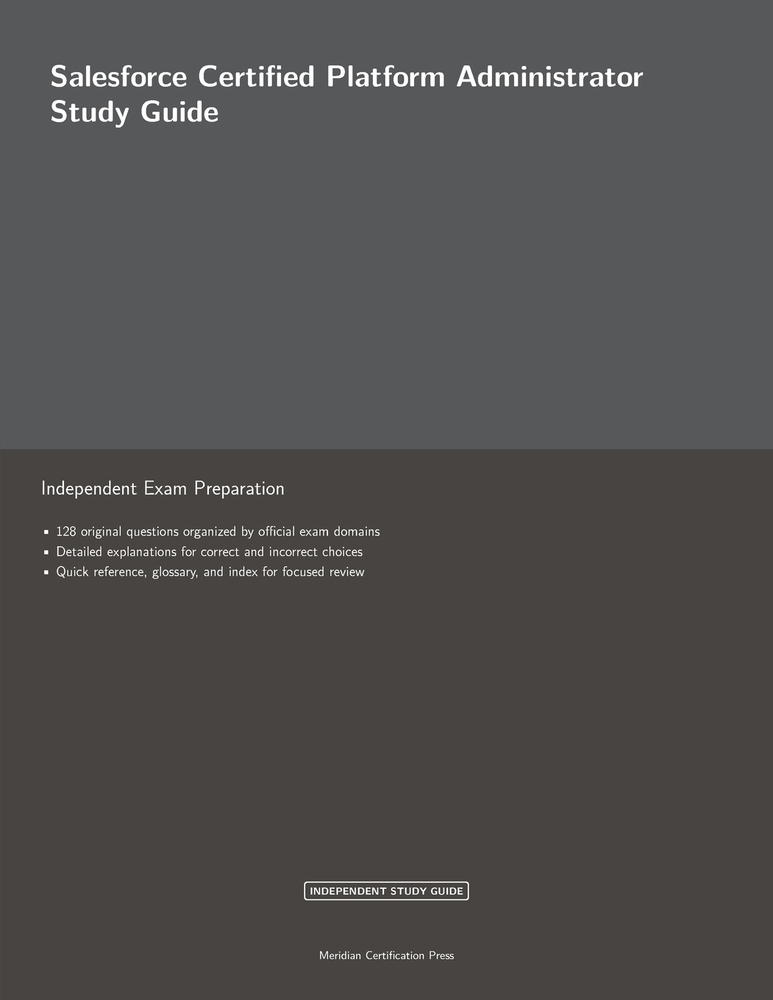 Salesforce Certified Platform Administrator Study Guide cover