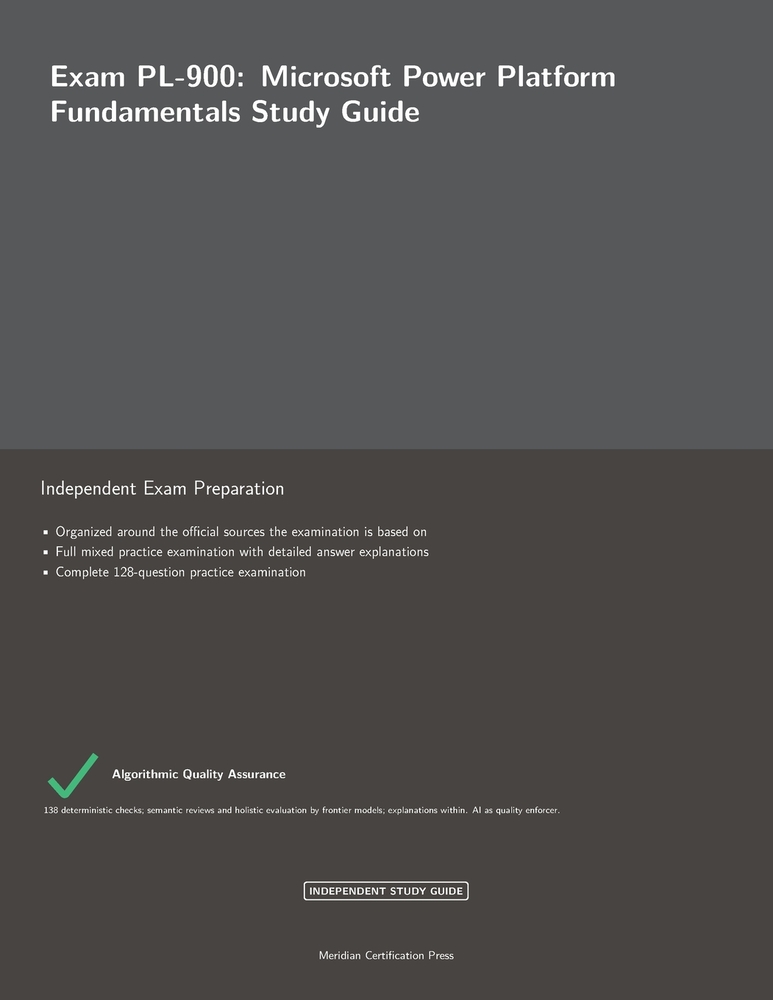 Exam PL-900: Microsoft Power Platform Fundamentals Study Guide cover