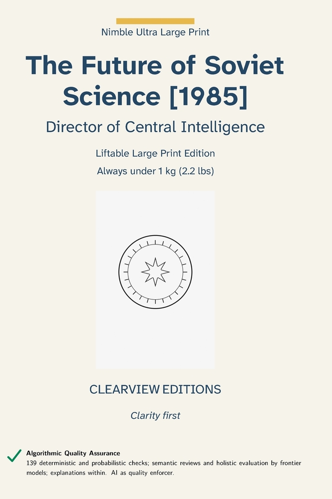 The Future of Soviet Science [1985] cover