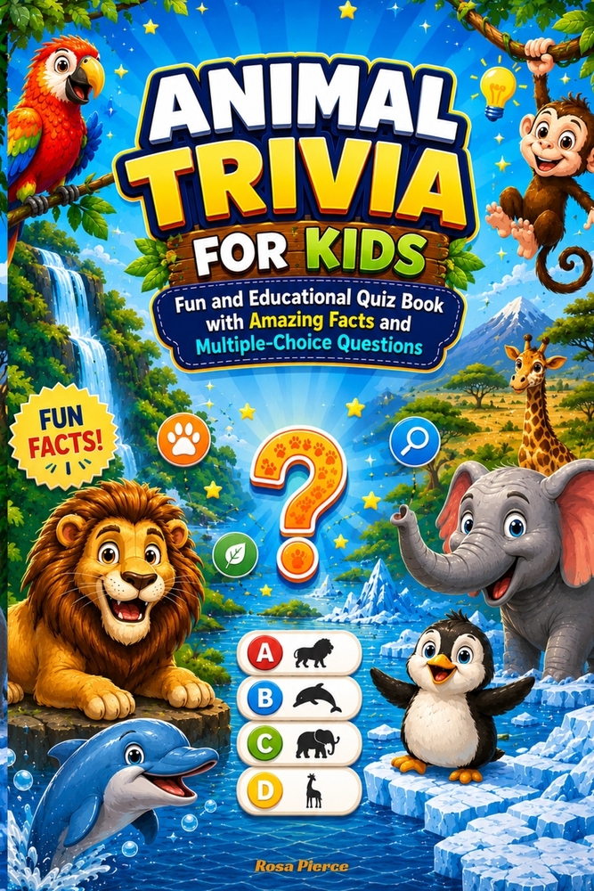 Animal Trivia for Kids: Fun and Educational Quiz Book with Amazing Facts and Multiple-Choice Questions cover