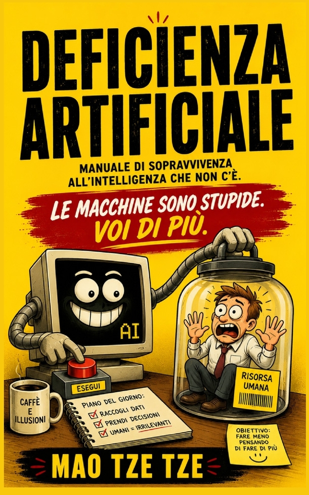 Deficienza Artificiale: Manuale di sopravvivenza all'intelligenza che non c'è. Perché le macchine sono stupide, ma voi lo siete di più cover