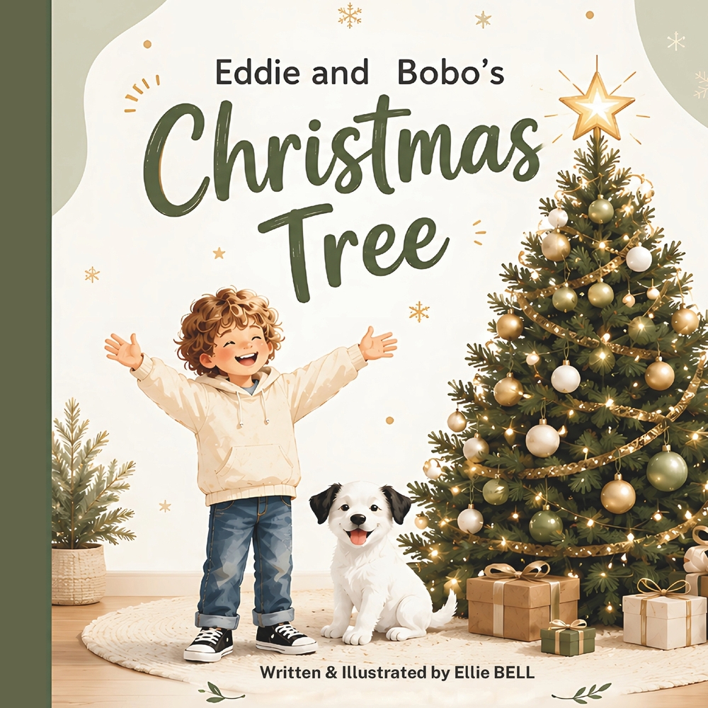 Eddie and Bobo's Christmas Tree: A Heartwarming Christmas Picture Book for Kids Ages 3-5 About Friendship, Joy, and a Playful Puppy cover