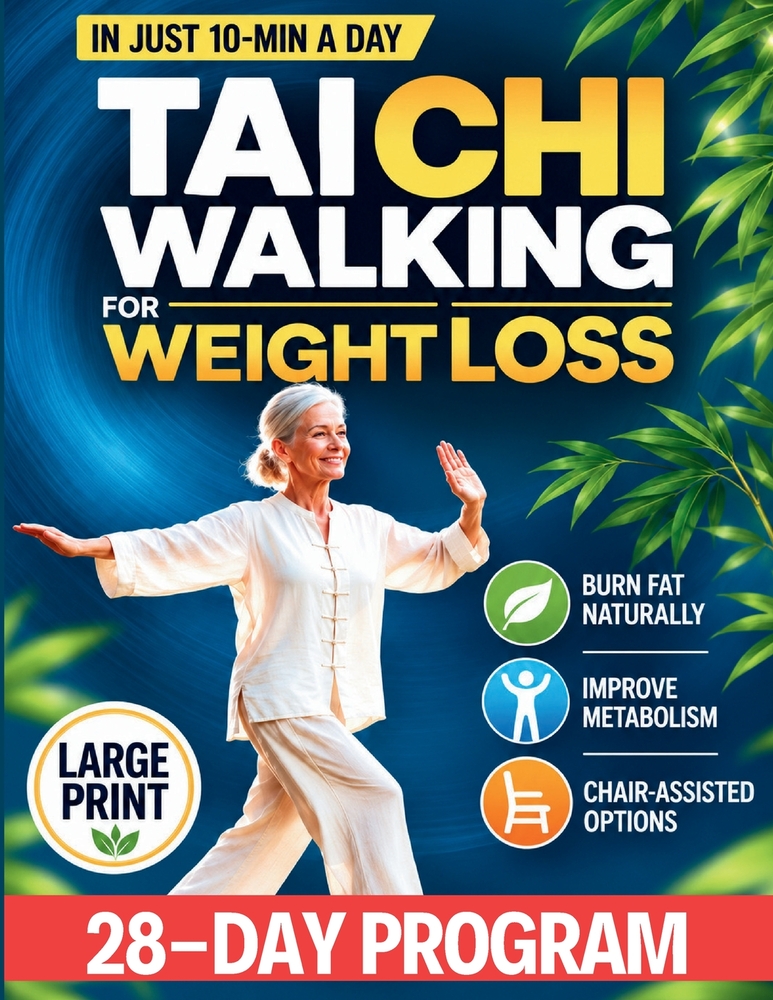 Tai Chi Walking for Weight Loss: A Senior-Friendly 28-Day Program with Chair-Assisted Steps, Joint-Safe Mobility, and Gentle Daily Walking to Improve cover