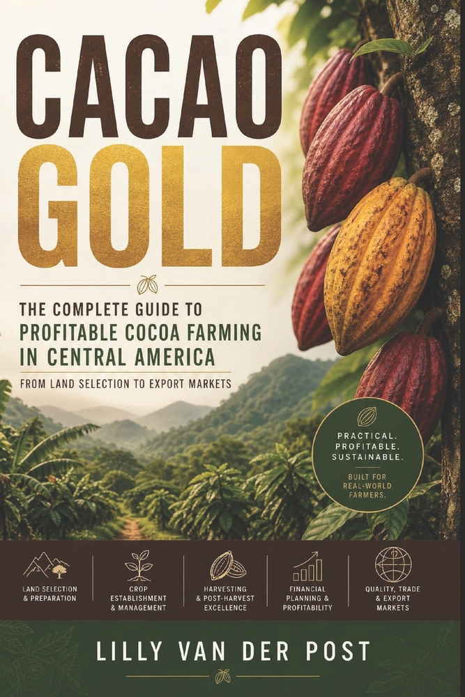 Cacao Gold: The Complete Guide to Profitable Cocoa Farming in Central America: From Land Selection to Export Markets-Build a Sustainable, High-Value C cover