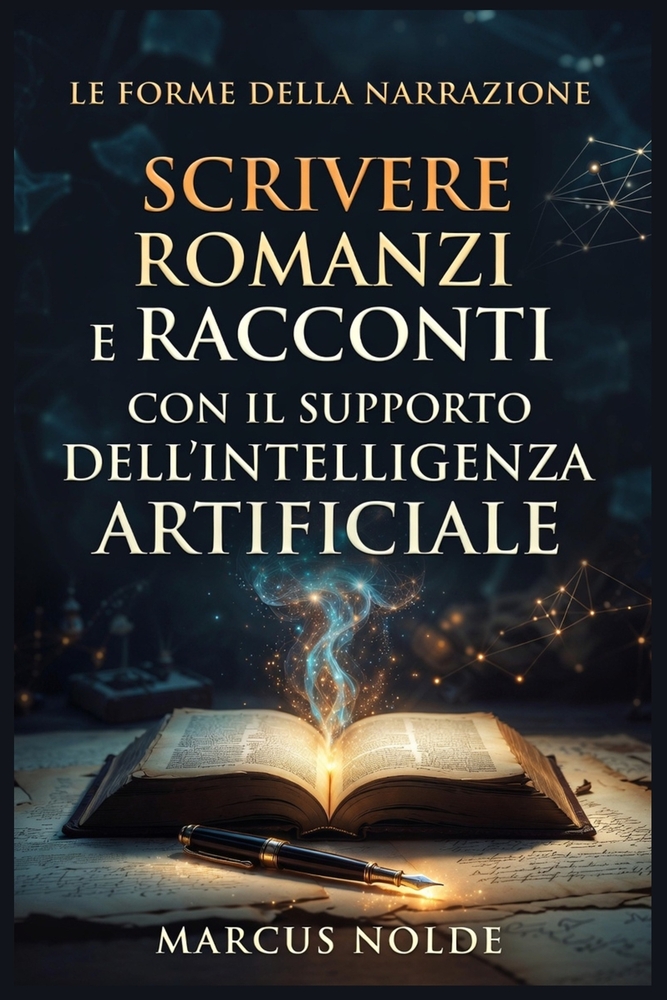 Scrivere romanzi e racconti con il supporto dell'intelligenza artificiale cover