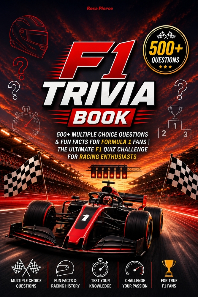 F1 Trivia Book: 500+ Multiple Choice Questions & Fun Facts for Formula 1 Fans The Ultimate F1 Quiz Challenge for Racing Enthusiasts cover