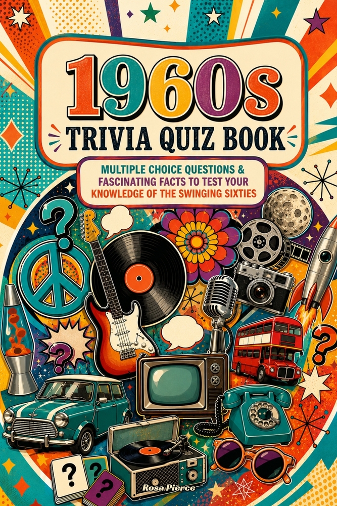 1960s Trivia Quiz Book: Multiple Choice Questions & Fascinating Facts to Test Your Knowledge of the Swinging Sixties cover