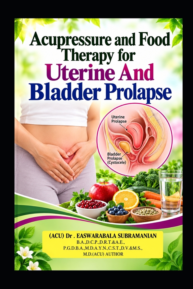 Acupressure and Food Therapy for Uterine And Bladder Prolapse: Uterine And Bladder Prolapse cover