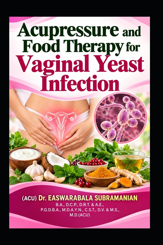 Acupressure and Food Therapy for Vaginal Yeast Infection: Vaginal Yeast Infection cover