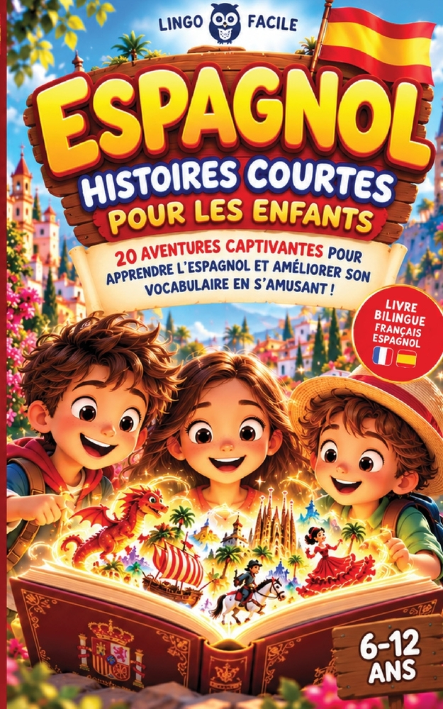 ESPAGNOL Histoires courtes pour les Enfants: 20 histoires courtes captivantes pour apprendre l'espagnol et améliorer son vocabulaire en s'amusant ! cover