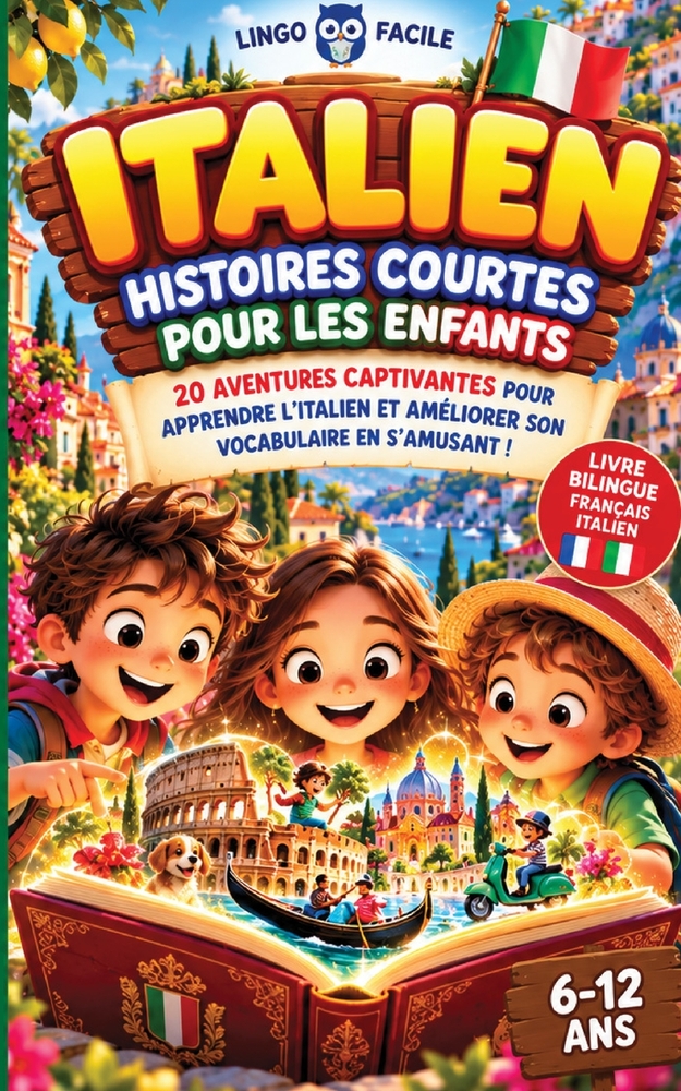 ITALIEN Histoires courtes pour les Enfants ( bilingue ): 20 histoires courtes captivantes pour apprendre l'italien et améliorer son vocabulaire en s'a cover