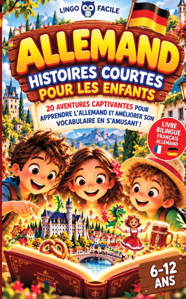 ALLEMAND Histoires courtes pour les Enfants ( bilingue ): 20 histoires courtes captivantes pour apprendre l'allemand et améliorer son vocabulaire en s cover