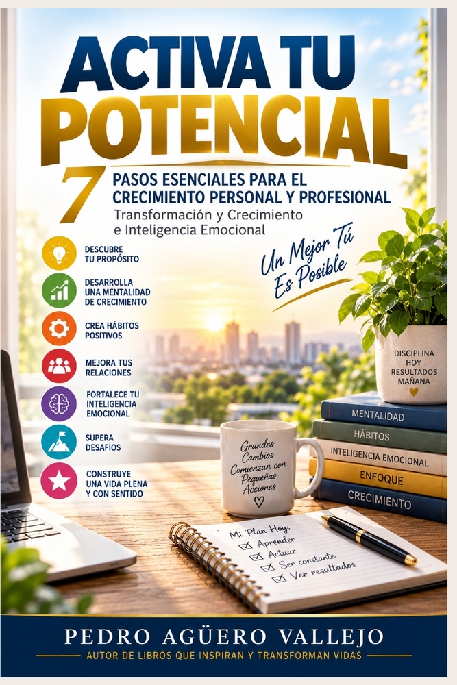Activa tu Potencial: 7 Pasos Esenciales para el Crecimiento Personal y Profesional Transformación y Crecimiento e Inteligencia Emocional cover