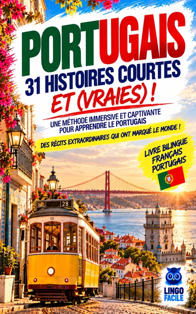 PORTUGAIS 31 Histoires courtes et Vraies: 31 histoires vraies niveau débutants et intermédiaires captivantes pour apprendre le portugais et améliorer cover