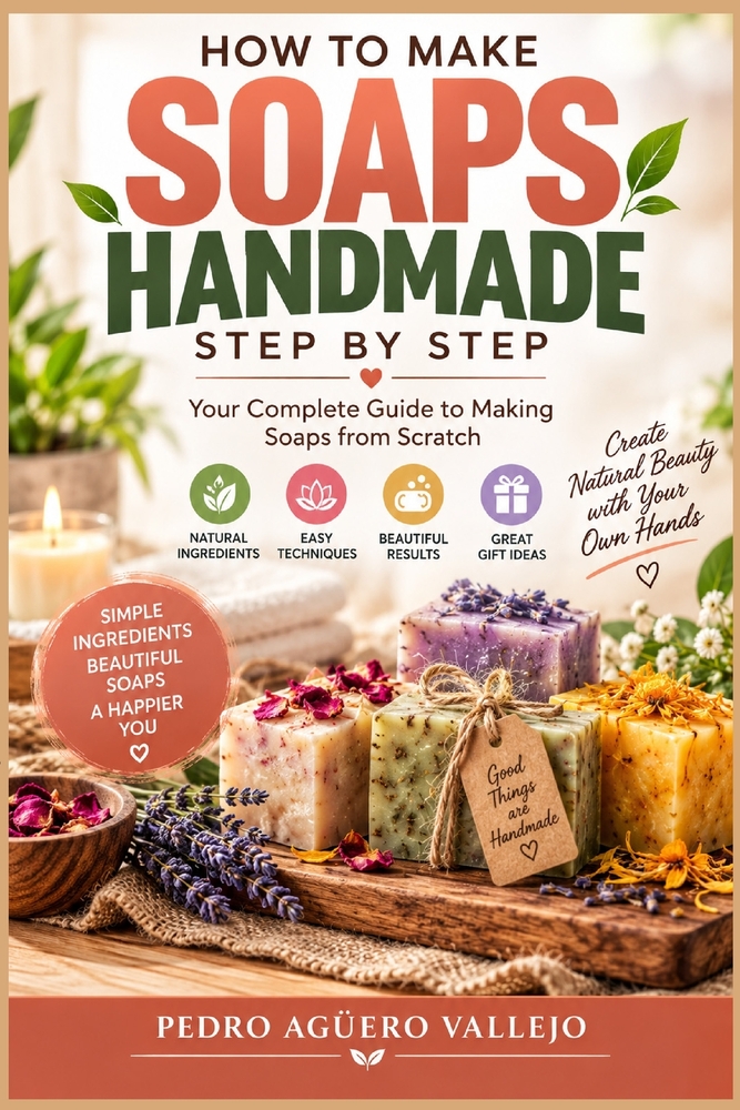 How to Make Handmade Soaps Step by Step: Your Complete Guide to Making Soaps from Scratch Natural handmade soap cover