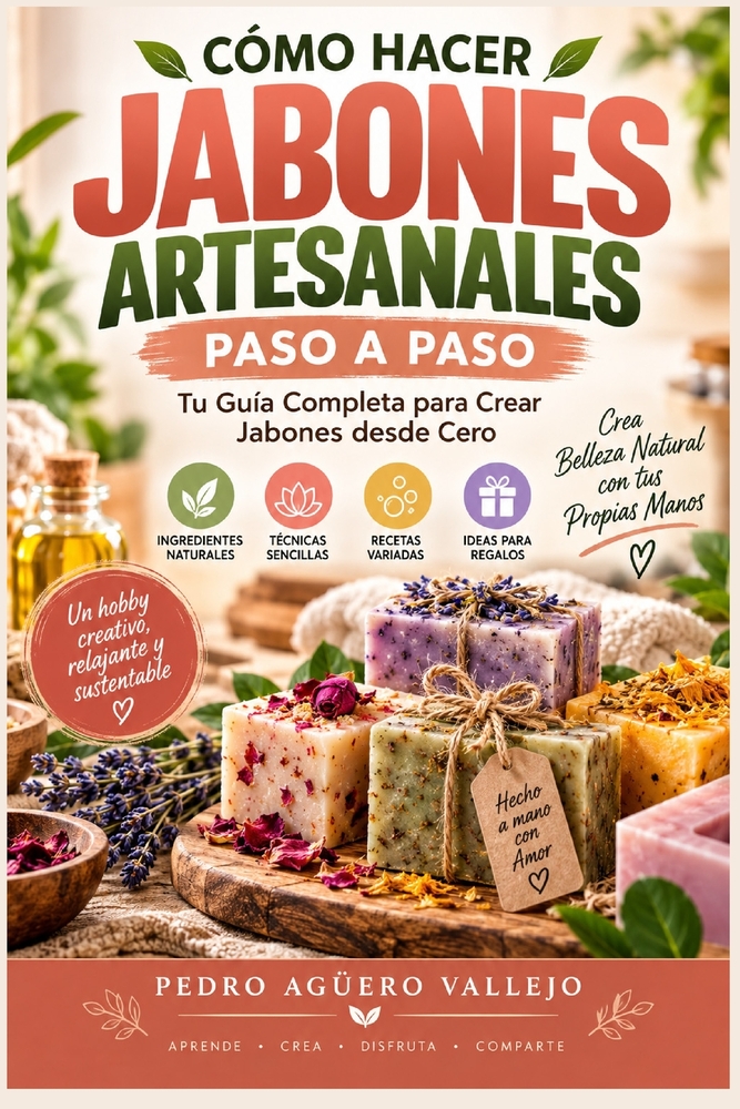 Cómo Hacer Jabones Artesanales Paso a Paso: Tu Guía Completa para Crear Jabones desde Cero Jabón Natural Hecho a Mano cover
