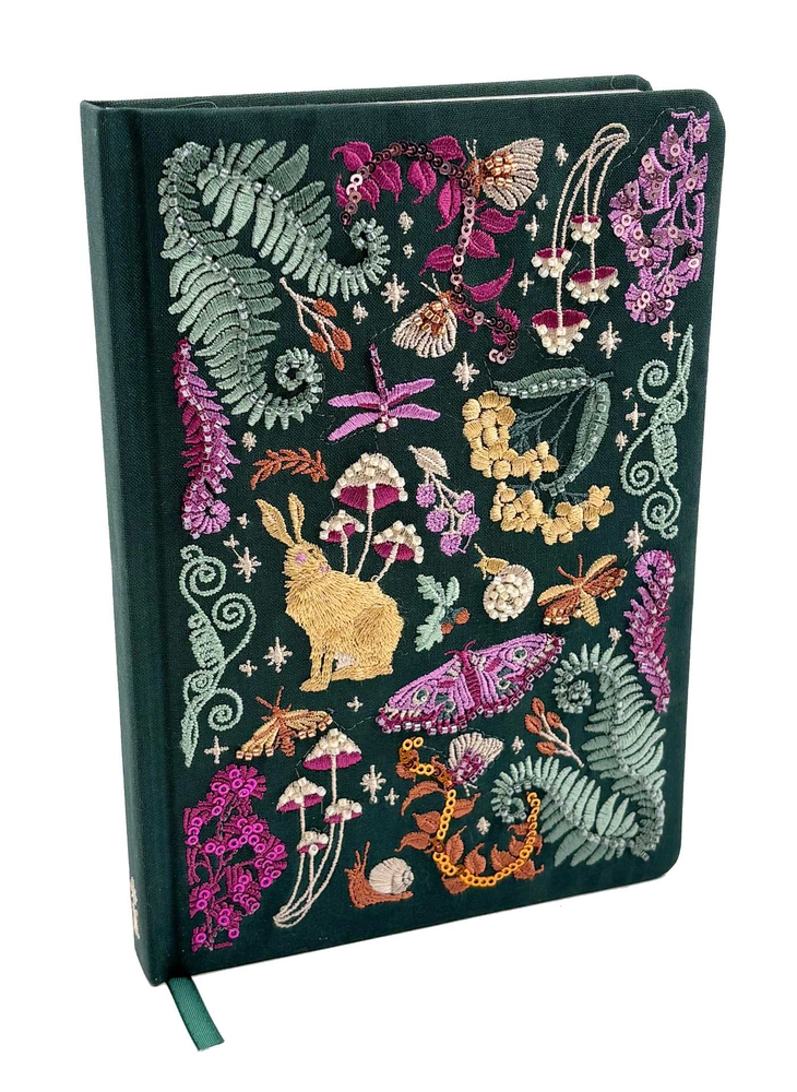 Forest Floor Deluxe Embroidered Journal cover