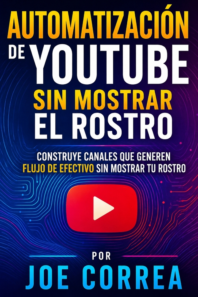 Automatización de YouTube sin Mostrar el Rostro: Construye Canales que Generen Flujo de Efectivo Sin Mostrar tu Rostro cover