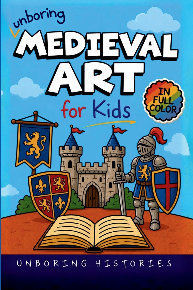 Unboring Medieval Art for Kids: Funny, Interesting, Concise Guide to Medieval Masterpieces, Strange Creatures, Hidden Symbols, and Surprising Art Stor cover