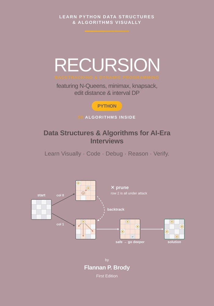 Recursion, Backtracking & Dynamic Programming - Python Edition: Data Structures & Algorithms for AI-Era Interviews cover