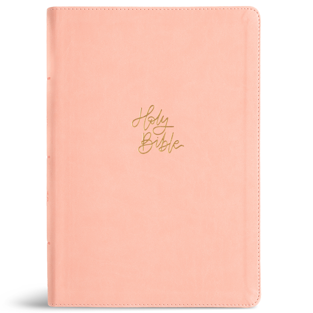 CSB Super Giant Print Reference Bible, Easy-To-Read Optimal Type, Digital Study Edition, Pink Leathertouch, Indexed cover