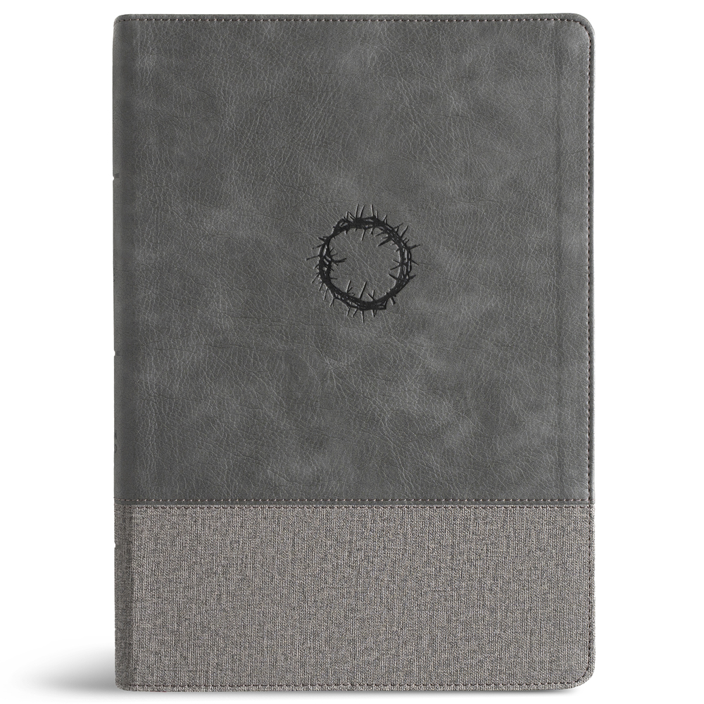 CSB Super Giant Print Reference Bible, Easy-To-Read Optimal Type, Digital Study Edition, Charcoal Leathertouch cover