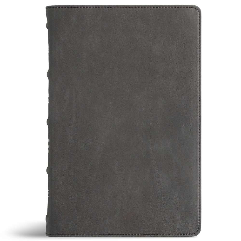 CSB Thinline Bible, Easy-To-Read Optimal Type, Holman Handcrafted Collection, Marbled Slate Premium Calfskin cover